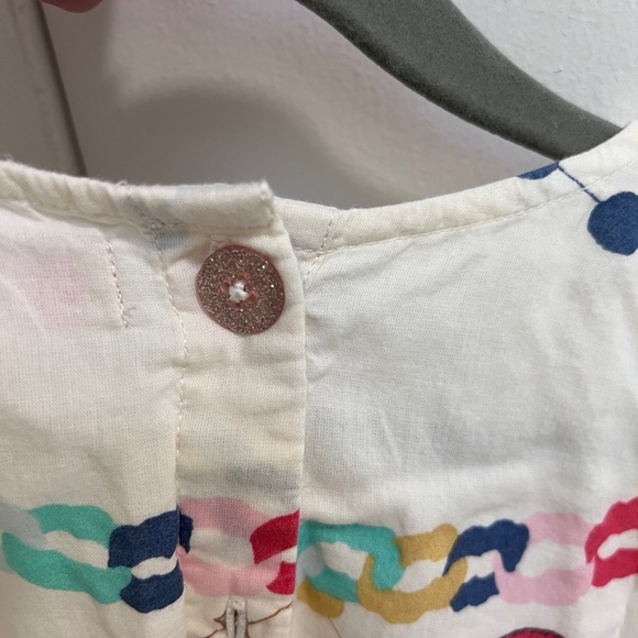 Pink Chicken Colorful Happy Birthday Print Dress Girls Size 8 - Picture 6 of 6